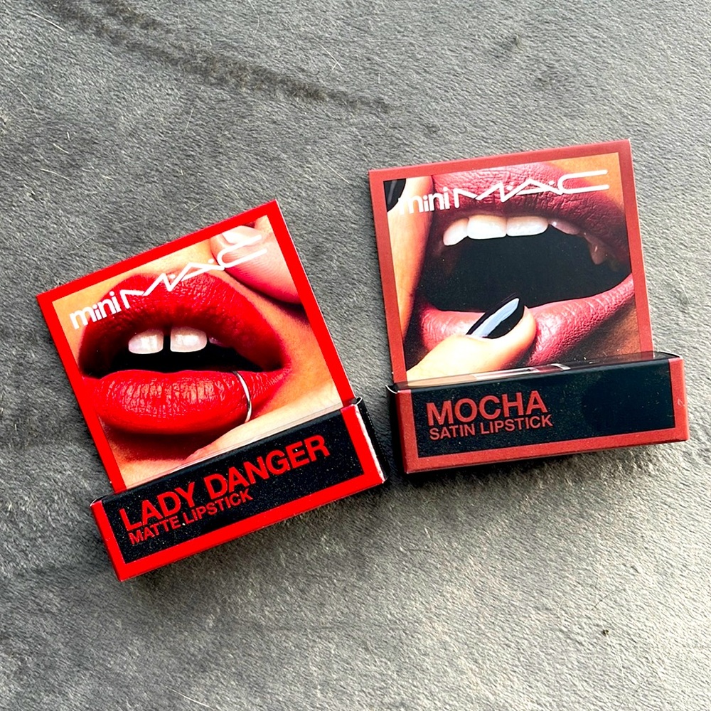 Mini Mac Lipstick 💄 “Lady Danger” and “Mocha”